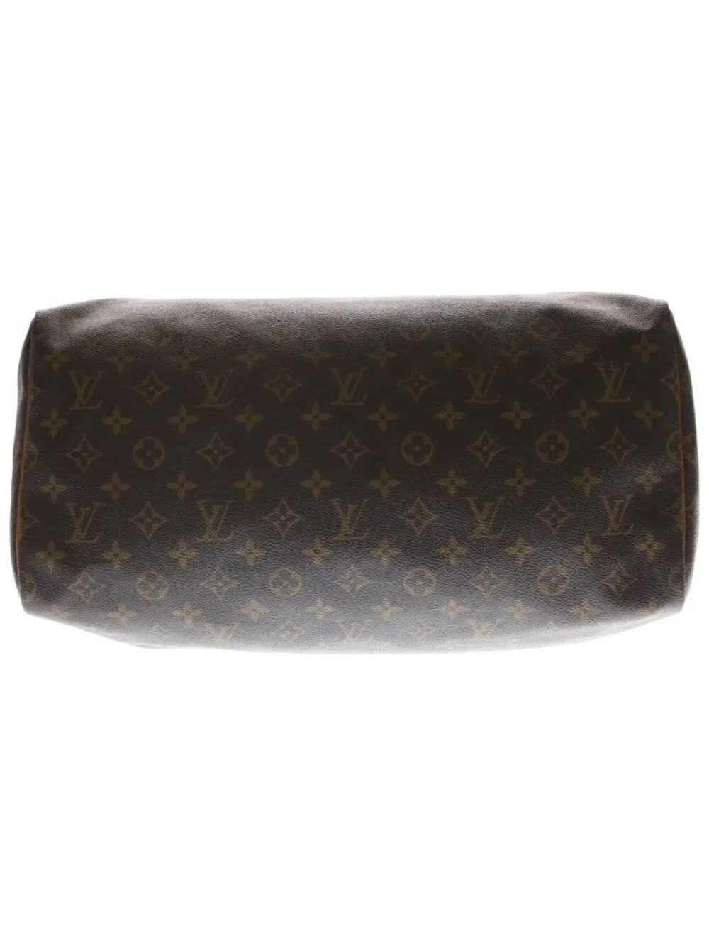 Louis Vuitton Monogram Speedy 40 Boston Bag Brown Leather Gold